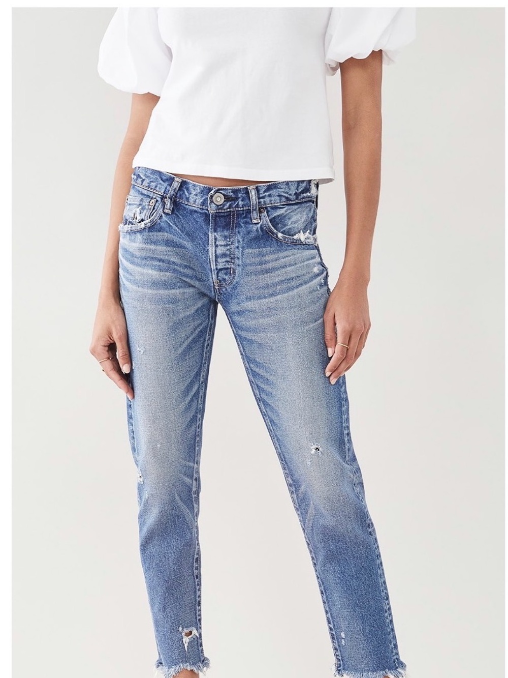 MOUSSY VINTAGE Keller tapered cropped jeans